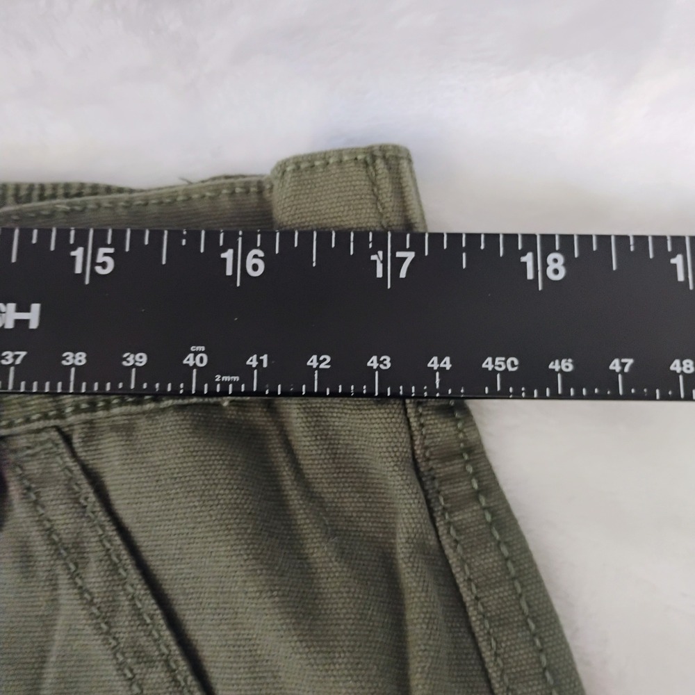 Aeropostale Womens L Utility Cargo Pants Olive Green Y2K Mid Rise Straight Leg L - Picture 4 of 7